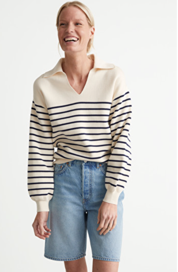 Relaxed Breton Stripe Sweater - Oxford Street